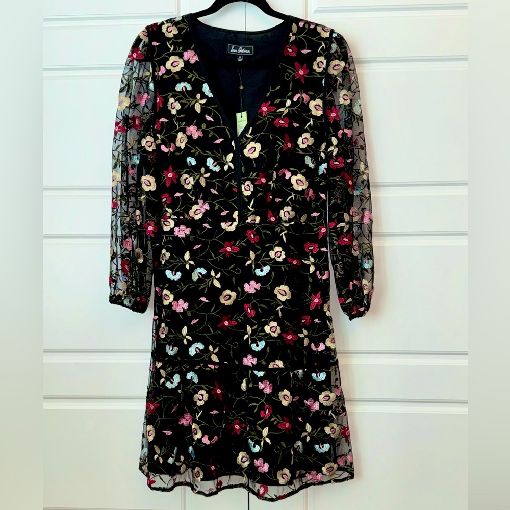 Sam Edelman Women's Embroidered Blouson Dress - Size 12 NWT